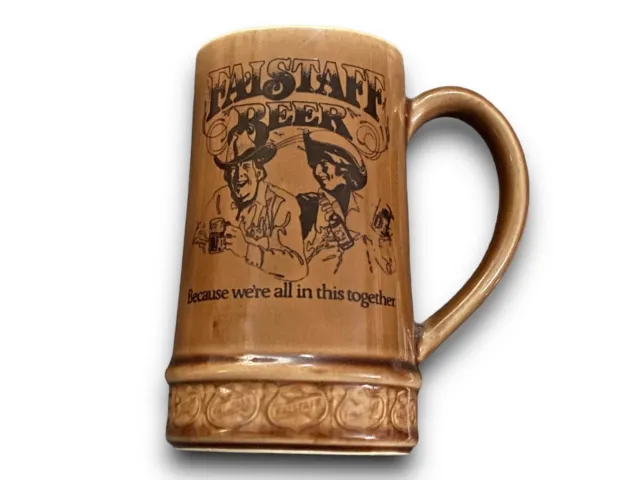 Vintage Falstaff Beer Mug Stein National Tavern Month May 1973 Retro MCM