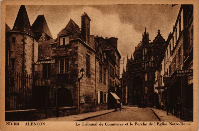 CPA AK ALENCON - Tribunal de Commerce et Porche de l'Église N.-D. (355301)