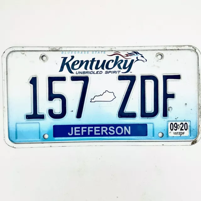 2020 United States Kentucky Jefferson County Passenger License Plate 157 ZDF