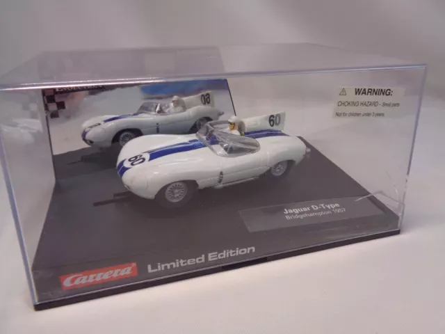 Carrera Evolution 1957 Jaguar D-Type Bridgehampton #60 edición limitada coche ranura 1/32 2