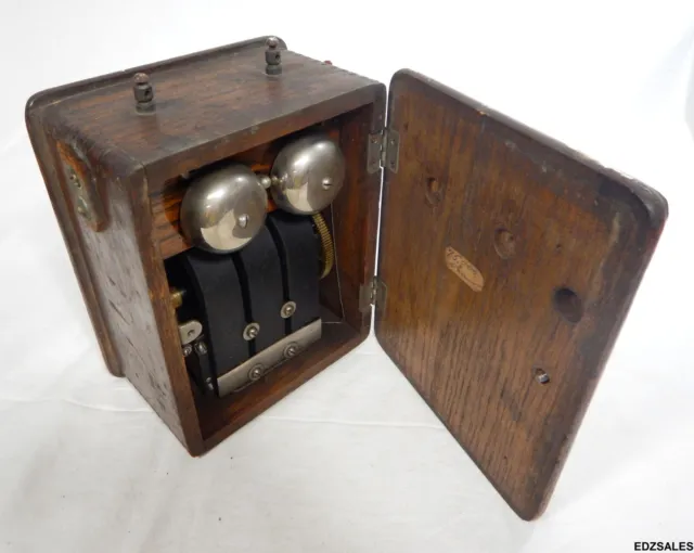 Vintage Wood Crank Telephone Lineman's Test Ringer Box