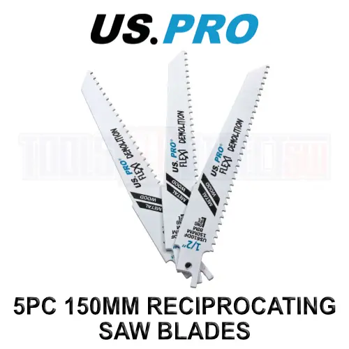 US PRO Tools 5 X 150MM Reciprocating Saw Blade For Wood/Metal US610DF 9165