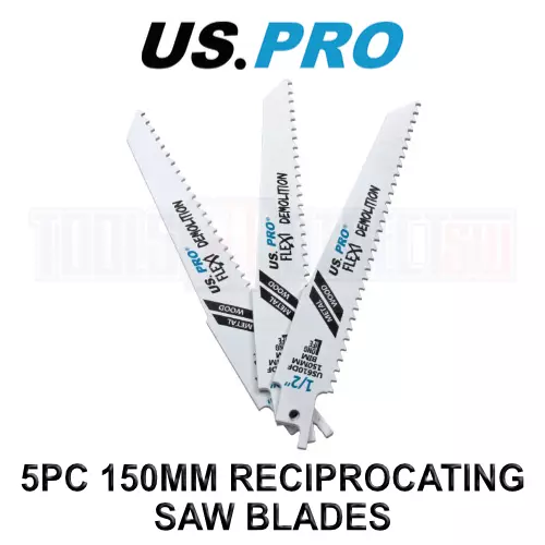 US PRO Tools 5 X 150MM Reciprocating Saw Blade For Wood/Metal US610DF 9165