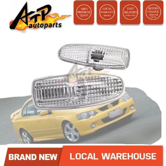 Clear Side Indicator Guard Pair – Upgrade For Ford Falcon XH – Flasher Turn Signal