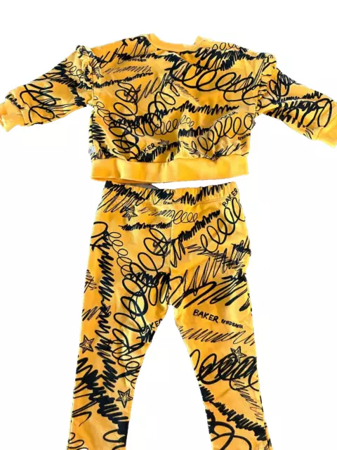 Baker By Ted Baker Sweatshirt & Jogger Set Baby Boy Age 6-9 Months Yellow 2