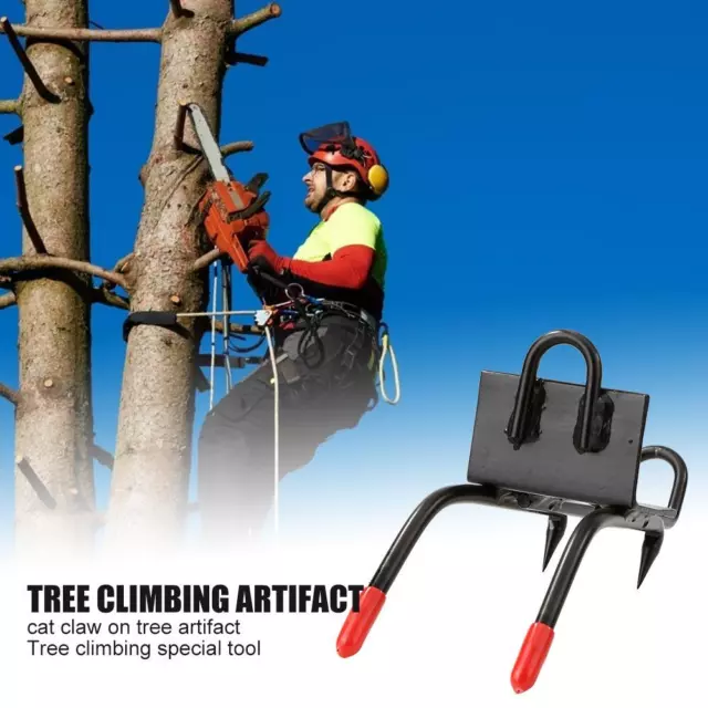 Tree Climbing Tool Spur Multifunktion Pole Climbing Spikes Schuhe (Schwarz)