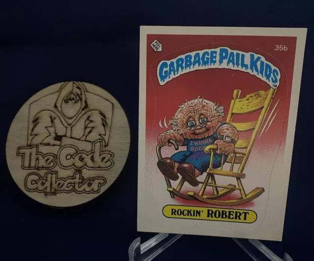 1985 Topps Garbage Pail Kids Rockin' Robert #35b Series 1 Glossy Vintage GPK OS1