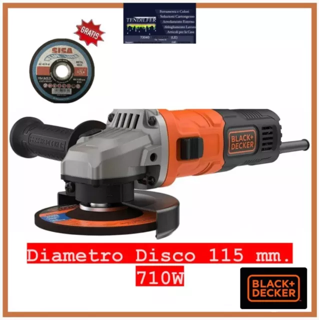 Smerigliatrice angolare Black Decker elettrica 115 mm regolabile flex flessibile