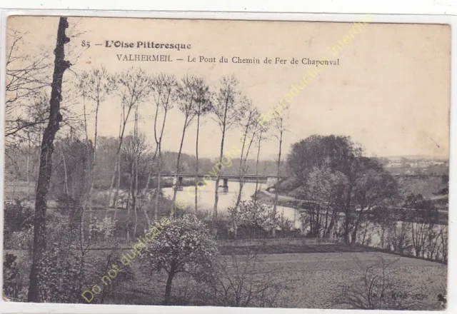 CPA Oise Valhermel Bridge Path Of Iron Chaponval Edit B. F.ca1906