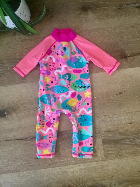 Tuta protettiva UV mini club per bambine surf bambina età 6-9 mesi