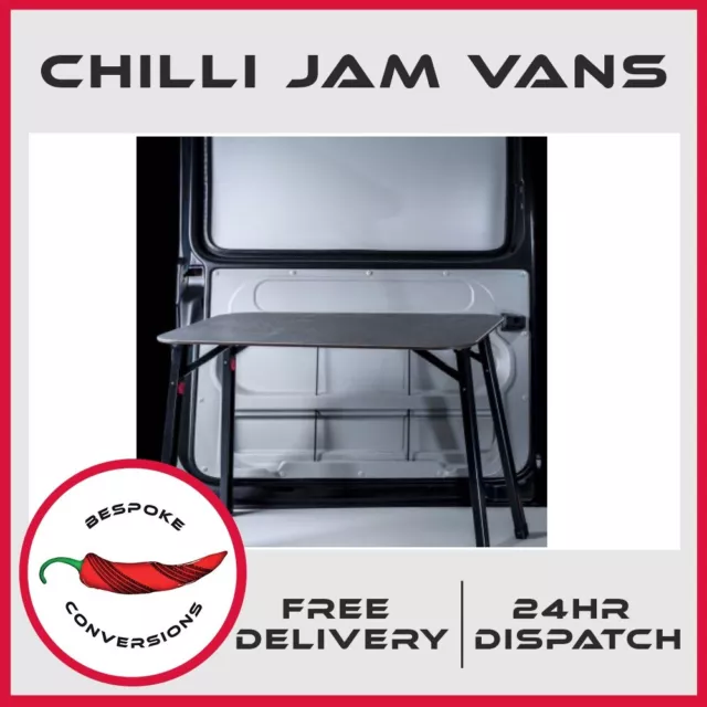 Grey table storage kit for camper van - Chilli Jam Vans