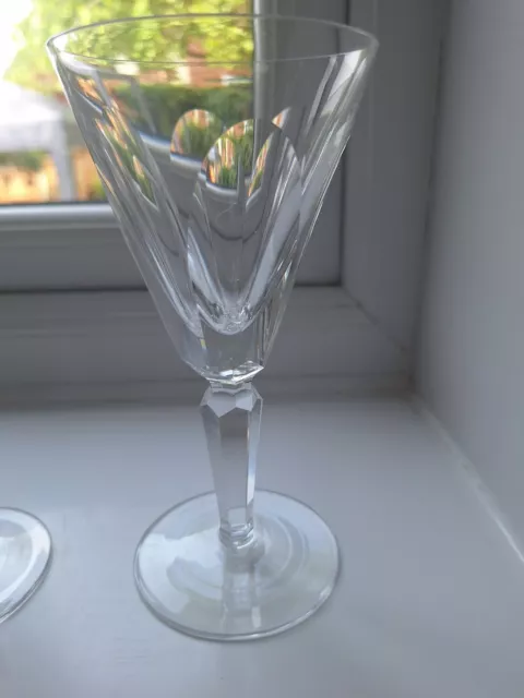 Waterford Crystal Sheila Pattern Tall 6¼" White Wine Glass X 2