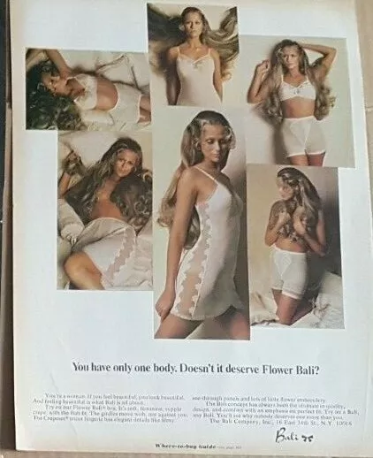 PANTIE GIRDLE LINGERIE STOCKINGS  ADS (6) USA GLAMOUR MAGAZINE 1960's FULLPAGE 3