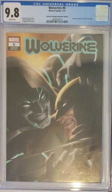 Wolverine 6 Cgc 9.8 2Nd Print Yoon Variant 1St Appearance Of Solem 🔥