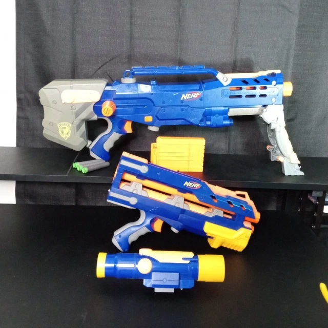 NERF N-Strike Elite LONGSHOT CS-6 toy with Scope, Blaster Barrel, 6 round clip
