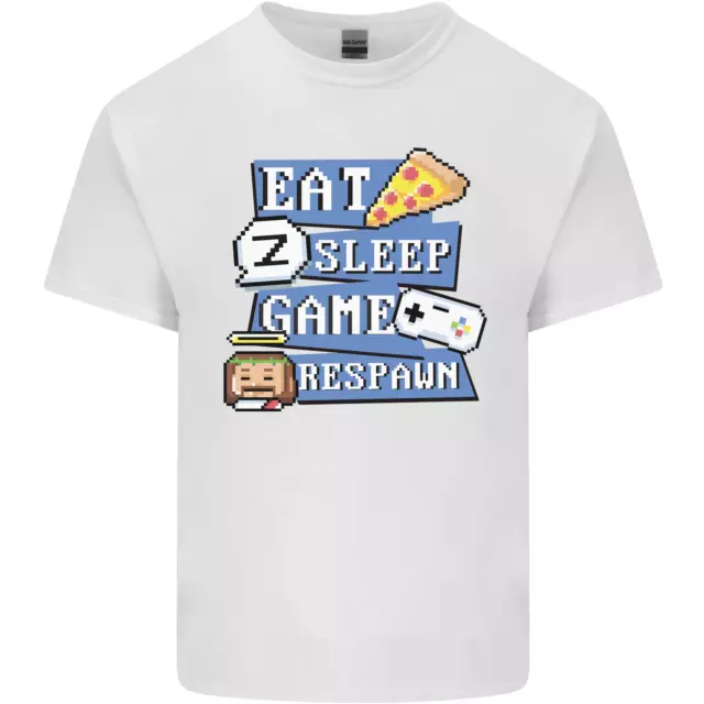 T-shirt top da uomo cotone gioco Eat Sleep Game Respawn Gamer Arcade 2