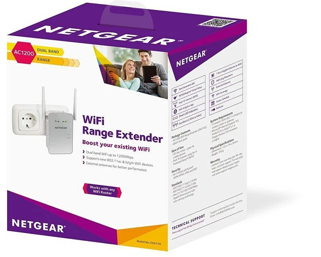 Pezzo Difettato! NETGEAR EX6150-100PES Dual-Band Universale WLAN Repater (5ghz
