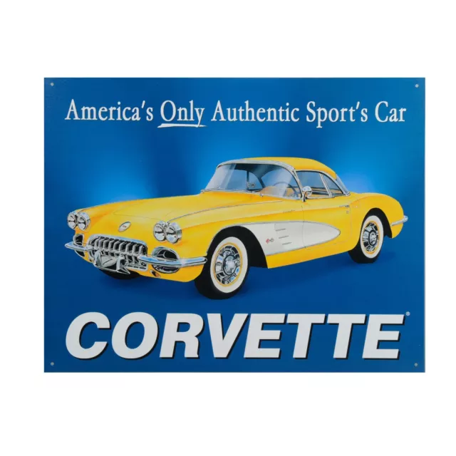 Corvette C1 America's Only Authentic Sports Car Tin Sign