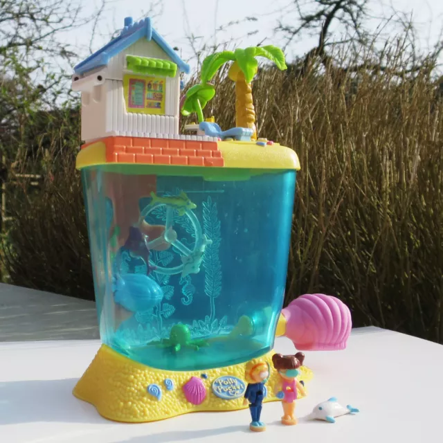 Mini Polly Pocket Aquarium Dolphin Island 100% Komplett Bluebird Dolphin