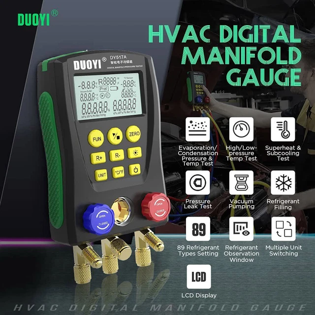 Manómetro de aire Acondicionado para R22 / R410A / R134A / R407C
