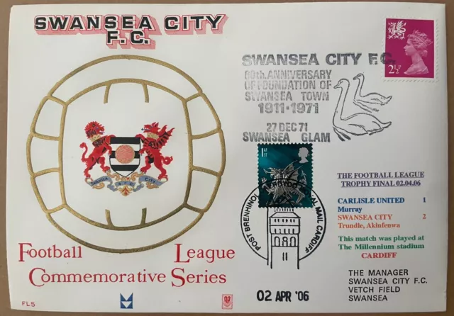 Carlisle United v Swansea City 2006 Dawn First Day Cover