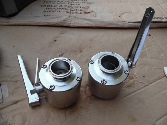 Waukesha Cherry Burrel Stainless Steel Ball Valve 2" Sanitary Food Beverage 316L