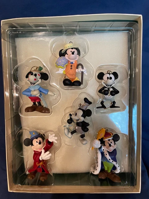 Disney Storybook Christmas Ornaments - Mickey through the Years - Set of 6