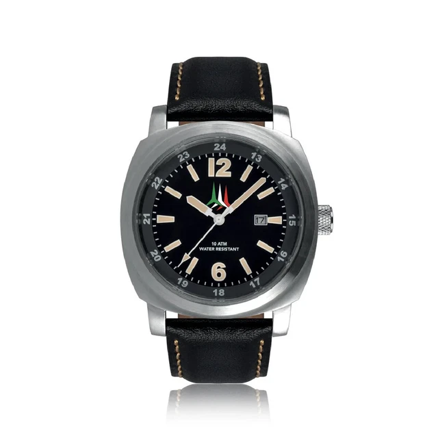 Orologio Subacqueo Uomo Acciaio Inox – 20 ATM – Quadrante Nero – Movimento Quarzo Miyota 2115 Con Data