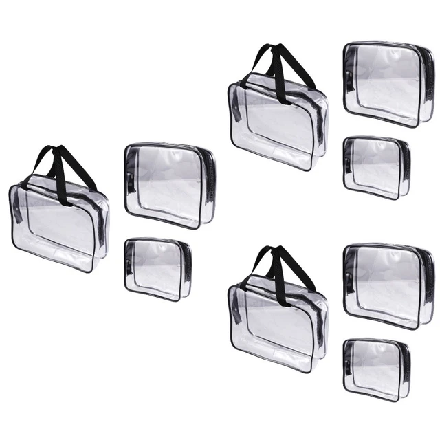 9 PCS M Travel Makeup Pouch Holder Airport Airline Compliant Bag