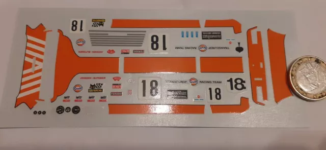 décalcomanie  decals Opel Commodore n°18 Gulf Spa 71        1/43