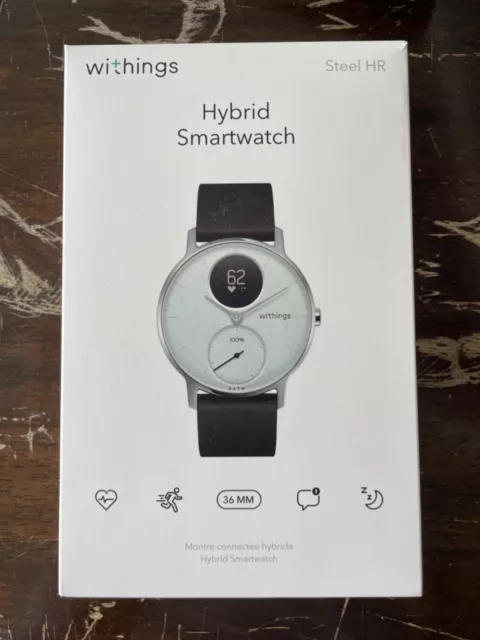 Withings Steel HR Sport 36mm weiß Hybrid Smartwatch Aktivitätstracker GPS