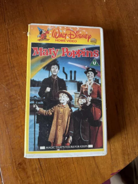 Rare Walt Disney VHS Video Tape - White Box - Mary Poppins