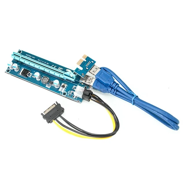 PCI-E  Card  4P PCIE PCI-E for  Adapter 1X to 16X USB3.0 Extende