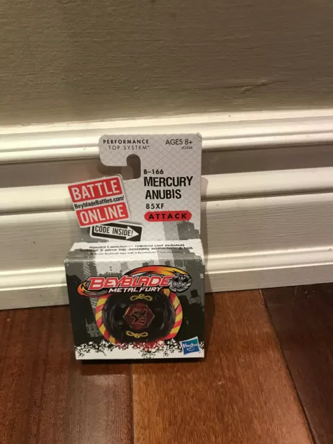 BEYBLADE Metal Fury B-166 MERCURY ANUBIS Performance Top System Version 85XF NEW