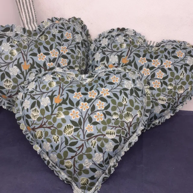 Handmade Fabric Hanging Heart -Filled -Country Design