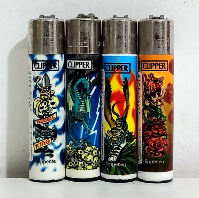 Accendini Clipper, Lighters, Mecheros, Feuerzeuge, Tattoo, Rare