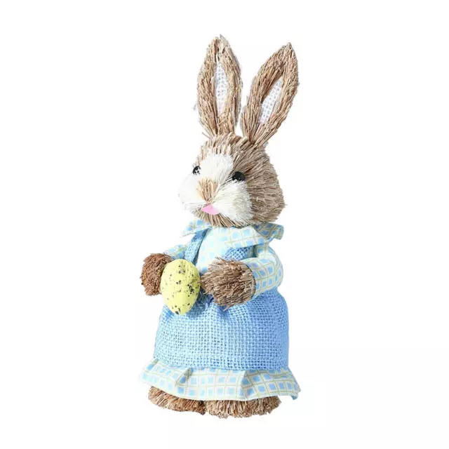 Easter Rabbit Decoration Farmhouse Desktop Handmade Bunny Figurines Ornament