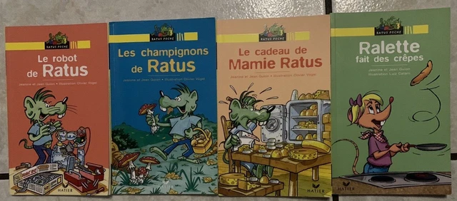 Lot 10 Livres Ratus Poche Hatier - Niveaux Rouge Et Jaune - Lecture Enfant