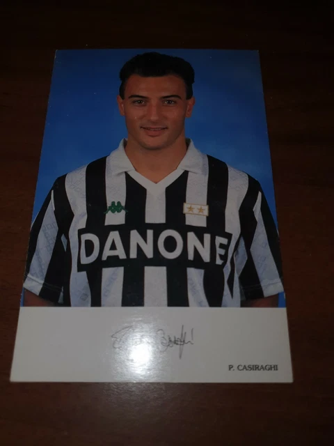 Photo Dédicacée De Pierluigi Casiraghi – Juventus, Carte Postale Collector Avec Autographe
