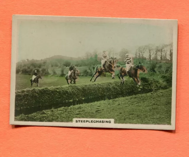 1924 The Homeland Series Army Club Cavenders Cigarettes Card #4 Steeplechasing