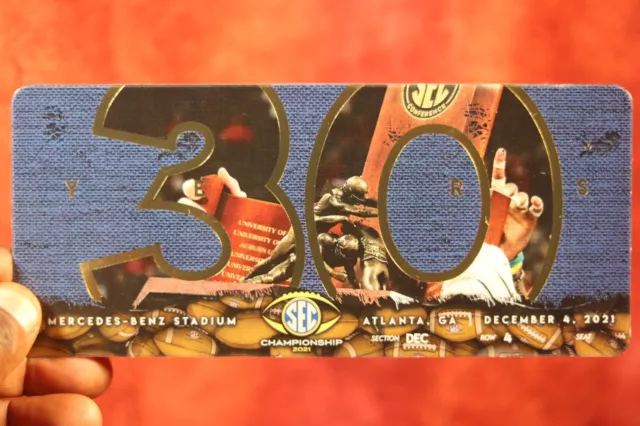 2021 SEC Championship Game Commemorative Souvenir Ticket Stub Alabama Georgia