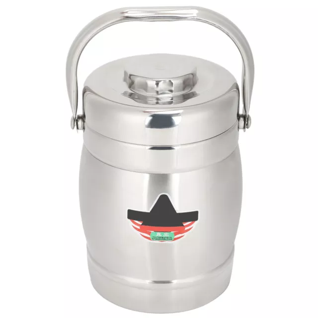 Vacuum Lunch Box Container Stainless Steel Barrel Shaped Lifting Pot