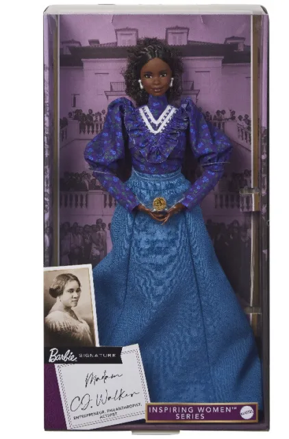 Madam C.J. Walker Barbie Inspiring Women Doll In Hand Ships Fast