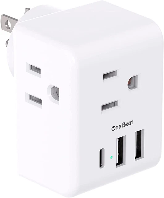 Extensor de salida de enchufe múltiple, tira eléctrica protector sin sobretensiones salida eléctrica spli