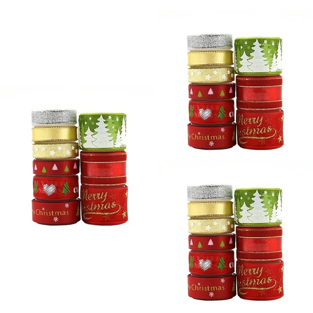 3 Sets Bänder Frohe Weihnachten Band Weihnachten Süßigkeiten Band