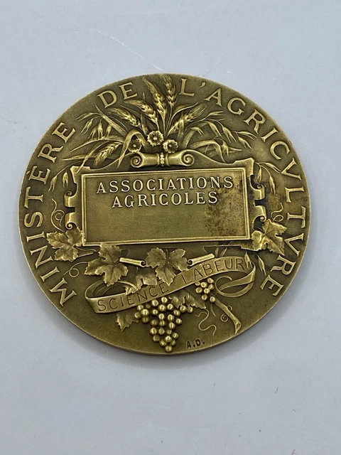 Médaille Bronze Ministère De L'Agriculture Associations Agricoles Science Labeur