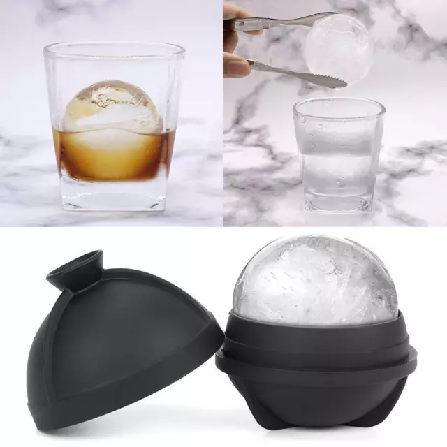 Ball Ice Cube Maker Mold Tray Large Big Sphere Whiskey DIY Round Mould NICE