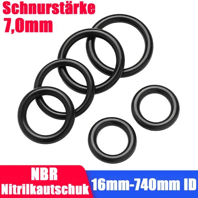 O-Ring Oring spessore cavo 7,0 mm NBR 70 anello ShoreA guarnizione anello di tenuta 16 mm-740 mm