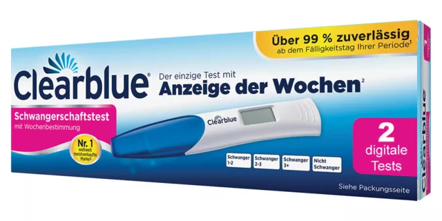 2 x Clearblue Digital Schwangerschaftstest mit Wochenbestimmung - hohe Qualität