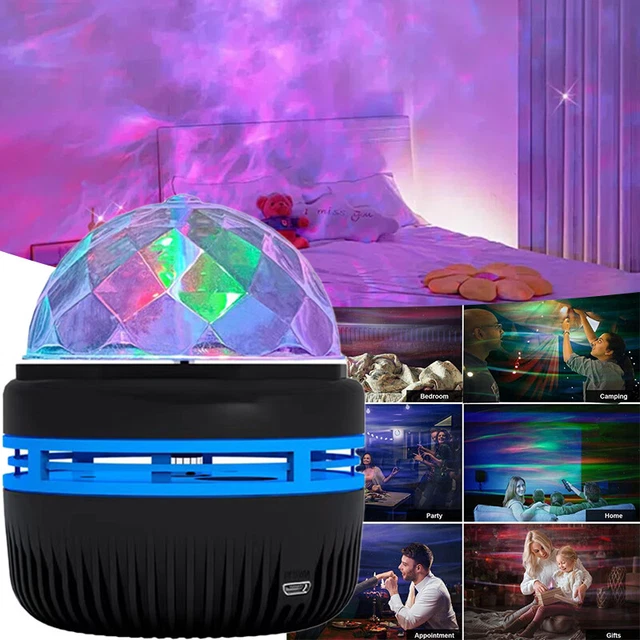 Northern Lights Aurora Galaxy Projector Lamp With Bluetooth Speaker & Remote - USB Powered